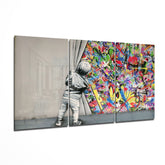 Behind The Curtain Mega Glass Wall Art.